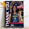 Thank You Queen Egbo Indiana Fever Poster Canvas
