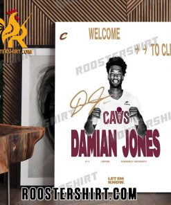 Welcome To Cleveland Cavaliers Damian Jones Signature Poster Canvas