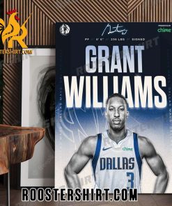 Welcome To Dallas Mavericks Grant Williams Poster Canvas