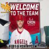 Welcome To The Team CJ Cron Infielder Los Angeles Angels Poster Canvas
