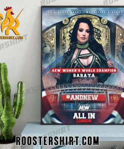 AEW Womens World Champion Saraya AEW All In London Poster Canvas