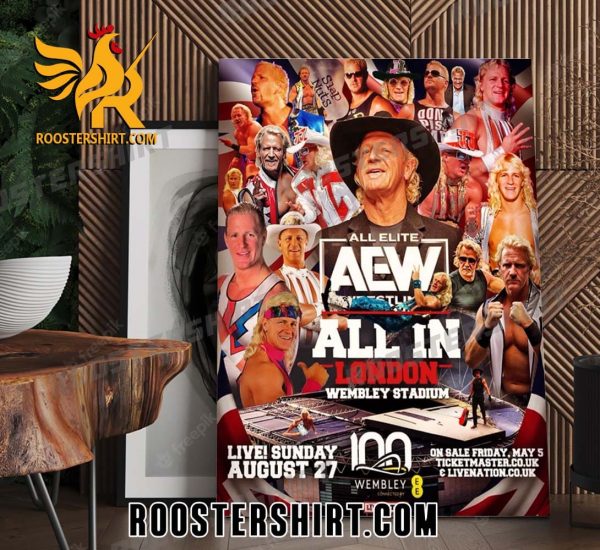 All Elite AEW All In London Wembley Stadium Poster Canvas