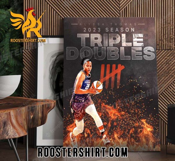 Alyssa Thomas Triple Doubles 2023 Season NBA Poster Canvas