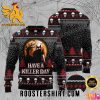 Black Cat Have A Killer Day Halloween Ugly Christmas Sweater