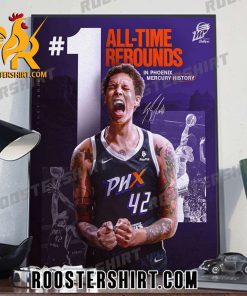 Brittney Griner No1 All Time Rebounds In Phoenix Mercury History Poster Canvas