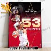 Congratulations A’ja Wilson 53 Points Las Vegas Aces Poster Canvas