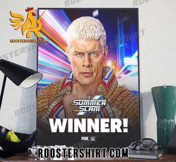 Congratulations Cody Rhodes Champions Summer Slam 2023 Poster Canvas