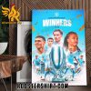 Congratulations Manchester City Champions UEFA Super Cup Winners 2023 Poster Canvas