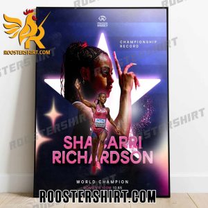 Congratulations Sha’Carri Richardson Champions 100m Poster Canvas