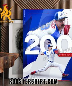 Congratulations Spencer Strider 200 Strikeouts MLB Poster Canvas