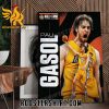Lakers legend Pau Gasol Hall Of Fame Class Of 2023 Poster Canvas