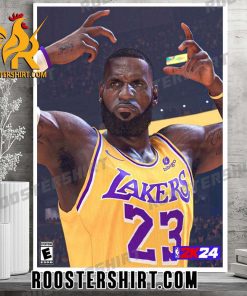 LeBron James NBA 2k24 Poster Canvas