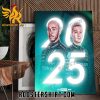 Lewis Hamilton and George Russell will continue as their driver line-up for 2024 and 2025 Poster Canvas
