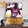 NOAH LYLES IS THE 100M WORLD CHAMPION POSTER CANVAS