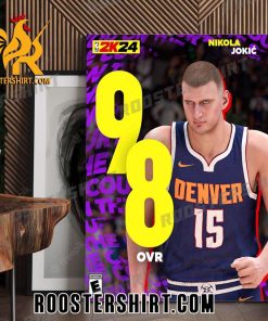 Nikola Jokic with the highest rating in NBA 2K24 Poster Canvas