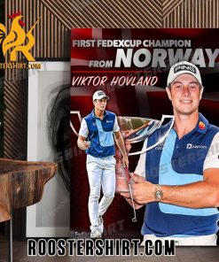 Quality First Fedexcup Champion From Norway Viktor Hovland PGA Tour 2023 Poster Canvas