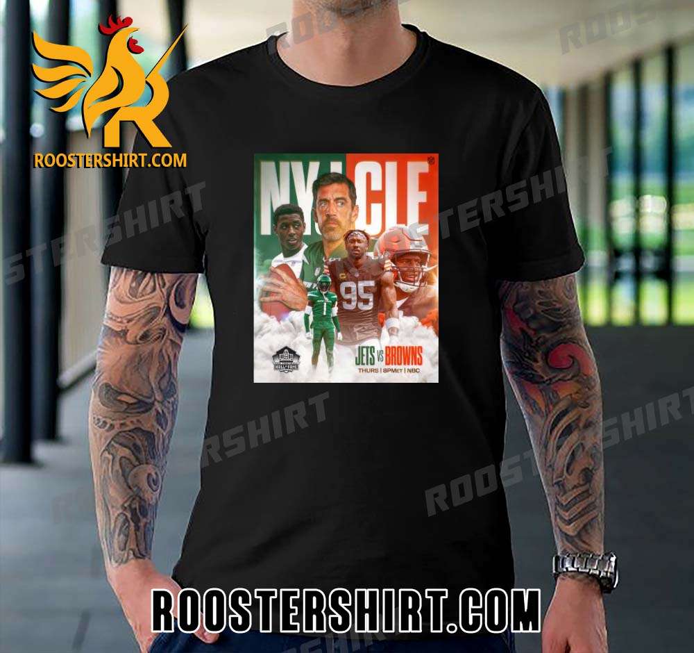 Quality New York Jets Vs Cleveland Browns Pro Football Hall Of Fame 2023 Unisex T-Shirt