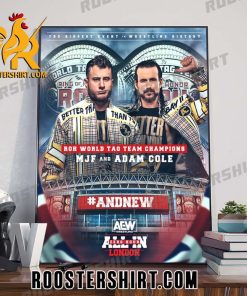 ROH World Tag Team Champions MJF And Adam Cole Poster Canvas