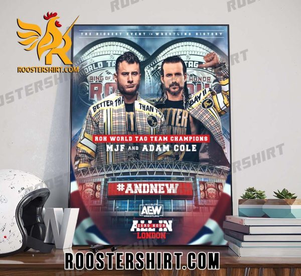 ROH World Tag Team Champions MJF And Adam Cole Poster Canvas