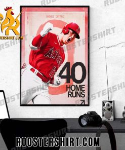 Shohei Ohtani 40 Home Runs Poster Canvas