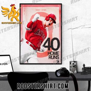 Shohei Ohtani 40 Home Runs Poster Canvas
