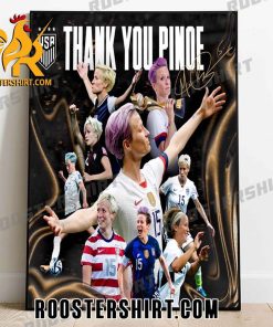 Thank You Megan Rapinoe Signature Will Play Final USWNT At Chicago Poster Canvas