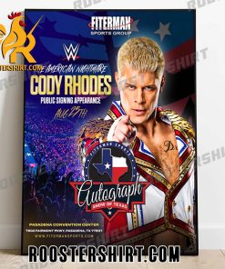 The American Nightmare Cody Rhodes Public Signing Appearance Poster Canvas