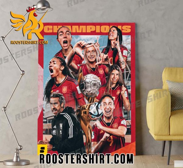 The Spain women’s national team won the World Cup for the first time in history Poster Canvas