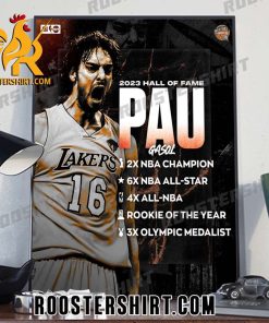 Welcome To Hall Of Fame Pau Gasol 2023 Poster Canvas