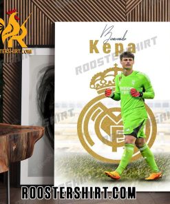 Welcome To Real Madrid CF Kepa Arrizabalaga Signature Poster Canvas