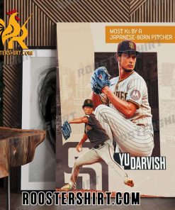 Yu Darvish Most Ks By A Japanese Born Pitcher Poster Canvas
