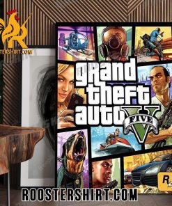 10 YEARS AGO TODAY GRAND THEFT AUTO 5 WAS RELEASED POSTER CANVAS