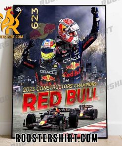 2023 Constructors Champions Max Verstappen Red Bull Racing 623 PTS Poster Canvas