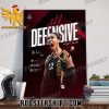 A’ja Wilson Back-to-Back Defensive Player of The Year Poster Canvas