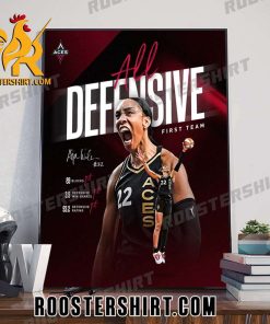 A’ja Wilson Back-to-Back Defensive Player of The Year Poster Canvas