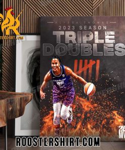 Alyssa Thomas 2023 Season Triple Doubles Poster Canvas