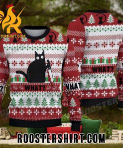 Black Cat Cosplay Chucky Horror Cat Ugly Christmas Sweater