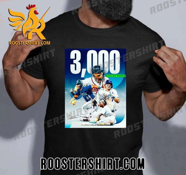 Bryson Stott 28th Stolen Bases In Philadelphia was the 3,000th in the Majors this season T-Shirt