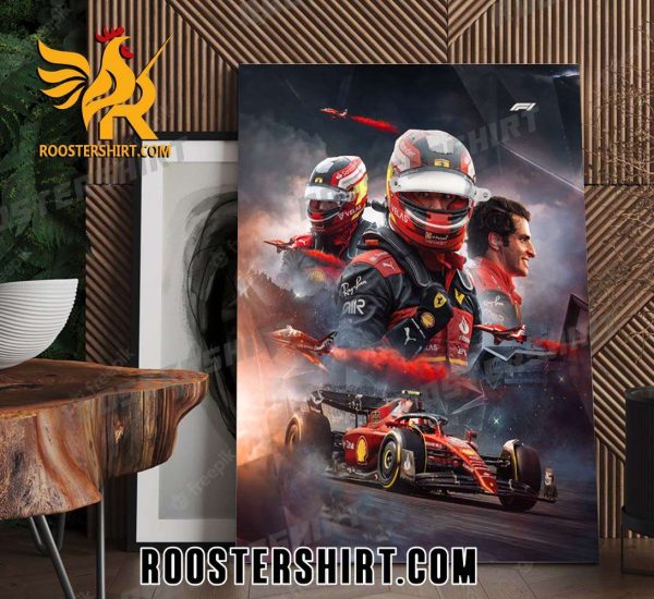 Carlos Sainz Takes Back To Back Poles Singapore GP 2023 Poster Canvas