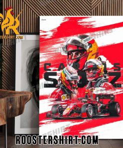 Carlos Sainz Wins In Singapore GP 2023 Poster Canvas