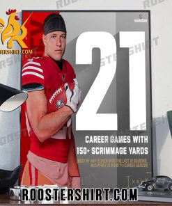 Christian McCaffrey 21 Career Games With 150 Scrimmage Yards Poster Canvas