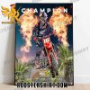 Congrats Jett Lawrence 450 SMX World Champions 2023 Poster Canvas