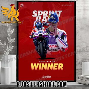 Congrats Jorge Martin Champions Sprint in India GP 2023 Poster Canvas