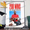 Congrats Keidane McAlpine 200 Wins As Head Coach Poster Canvas