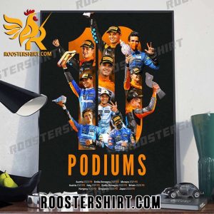 Congrats Lando Norris 10 Podiums McLaren Poster Canvas