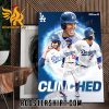 Congrats Los Angeles Dodgers Clinched NL West Champs 2023 Poster Canvas