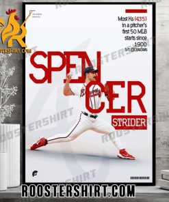 Congrats Spencer Strider 1St 50 Career Poster Canvas