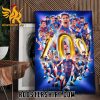 Congratulations 100 games for 19 year-old Gavi Youngest Barcelona Poster Canvas