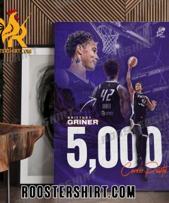 Congratulations Brittney Griner passes Maya Moore With  5000 Career Points Poster Canvas