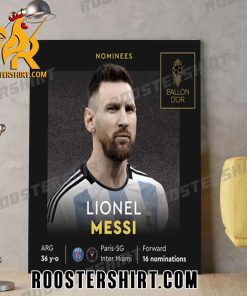 Congratulations Lionel Messi 2023 Ballon d’Or Poster Canvas